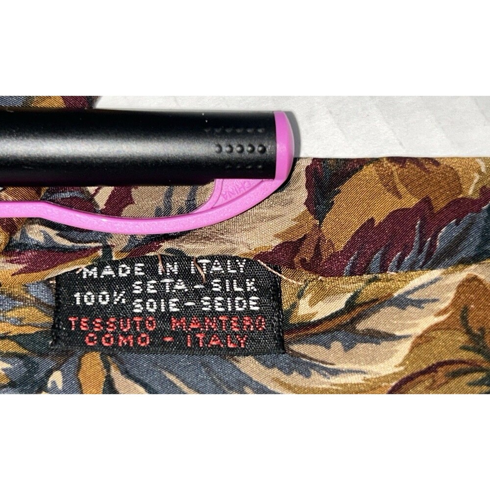 Ungaro Paris Tie Men's Floral Multicolor 100% Silk Necktie Handmade In Italy - Picture 3 of 6